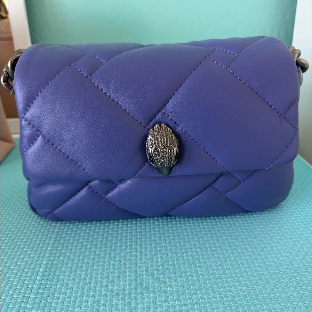 Kurt Geiger Medium Kensington
Convertible Soft Bag Purple Quilted Eagle